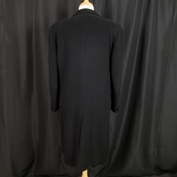 Ing. Loro Piana & C. Black Cashmere Trench Over Coat Duster 52 42 Made in Italy - Picture 2 of 7